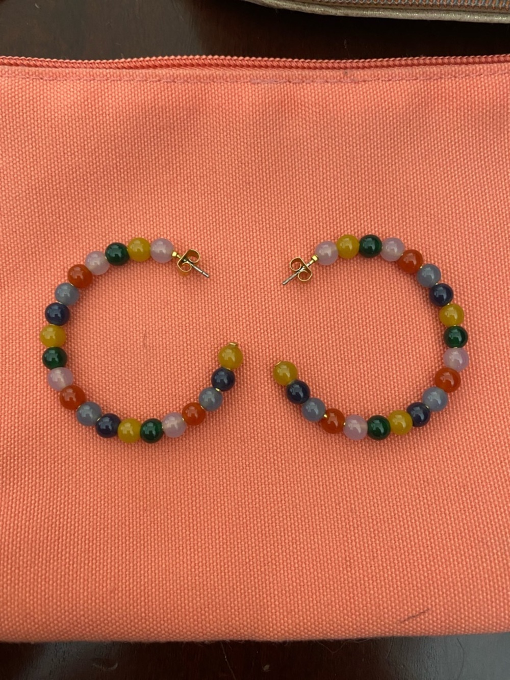 Madewell Beaded hoop Earrings